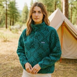 Patagonia Vintage Synchilla Snap-T Sno‎ Spruce Hunter Green Size XS
